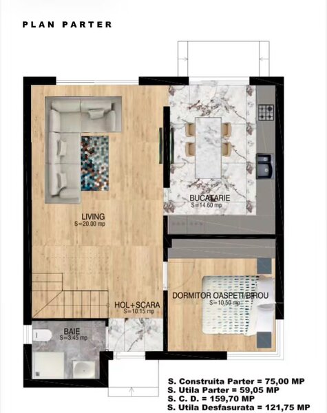 Bragadiru, vila individuala P+1 cu 5 camere si 4 bai, comision 0